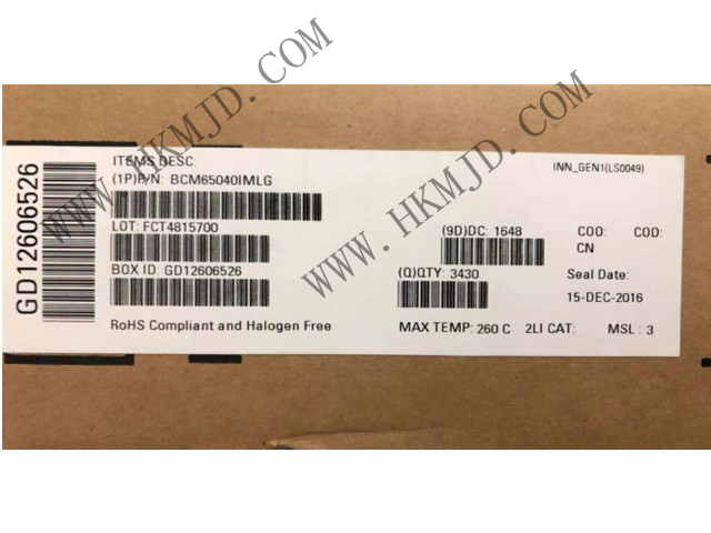 BROADCOM BCM65040 BCM65040IMLG 接口 - 驅(qū)動(dòng)器，接收器，收發(fā)器