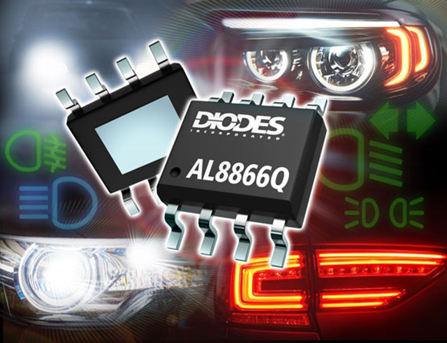 Diodes宣布推出AL8866Q LED 驅(qū)動器，擴(kuò)大符合汽車標(biāo)準(zhǔn)的產(chǎn)品組合。